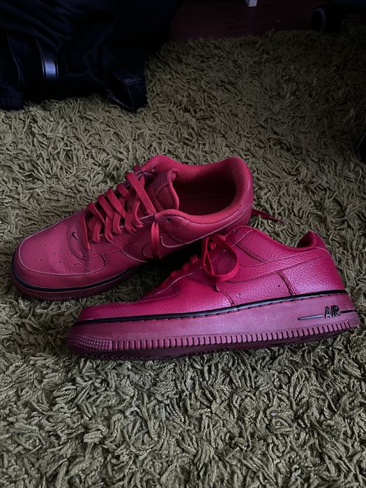 nike air force 1, найк форсы 1 красные