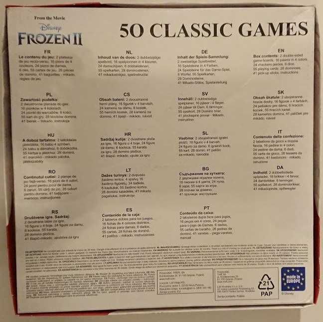 Conjunto de jogos 50 em 1, da Frozen (+5)