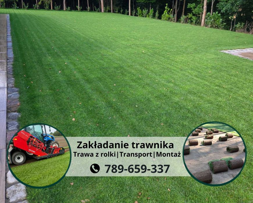 Trawa z rolki, Transport, Montaż - KOMPLEKSOWO