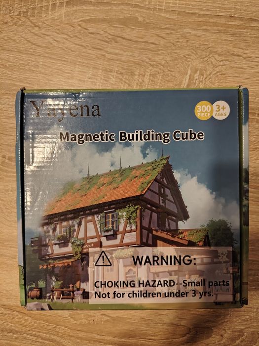 300szt klocki magnetyczne typu Minecraft, 12 wzorów po 25szt