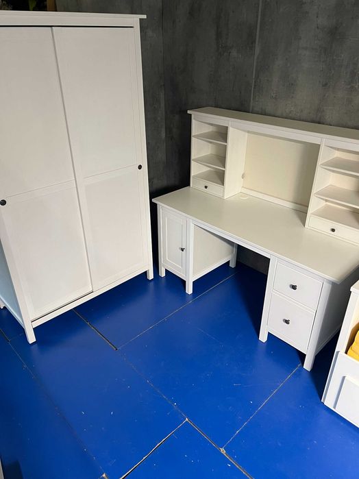 Biurko sosnowe ikea Hemnes + nadstawka jak nowe + dostawa Białystok