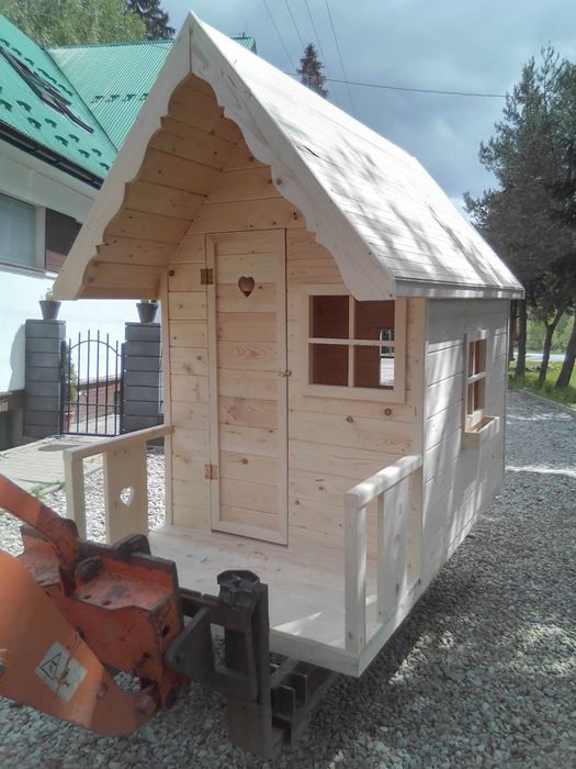 Plac zabaw domek drewniany dla dzieci Stylowy Solidny