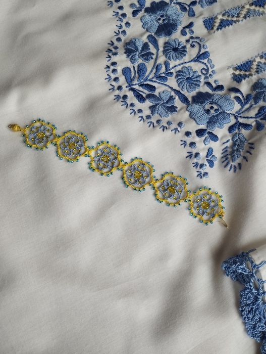 Патріотичний браслет. Прикраса під вишиванку. Подарунок