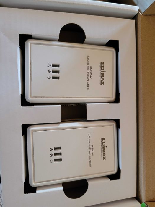 Adaptery sieciowe PowerLine Edimax HP-2003AV 200 Mbps – komplet 2 szt.