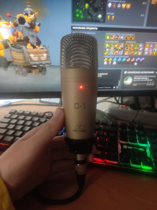 Микрофон behringer c-1 + звуковая карта teyun q-12
