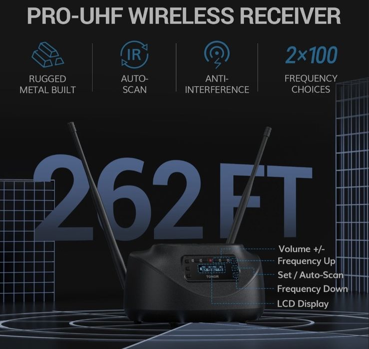 Tonor TW790 - Беспроводные микрофоны для караоке +станция