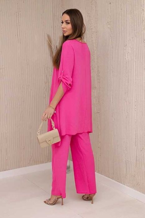 Eleganckie komplety oversize z naszyjnikiem. Dwa kolory