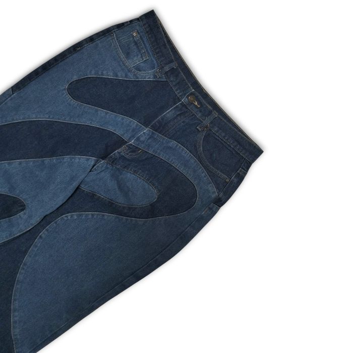 jaded london patchwork baggy jeans curly fry old collection