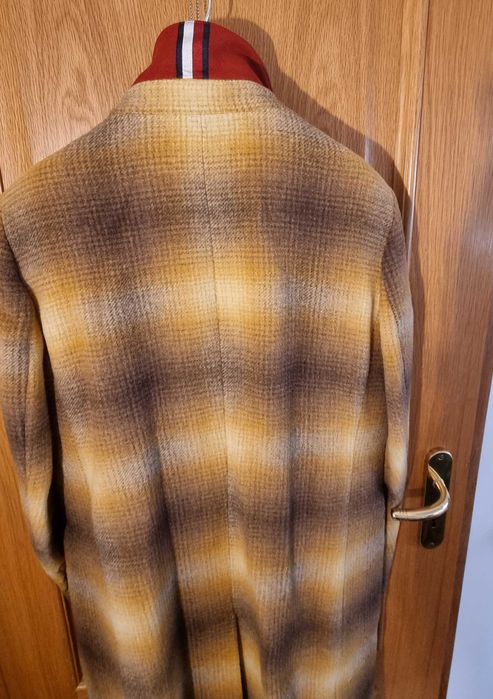 Casaco com mistura de lã, amarelo e castanho TOMMY HILFIGER