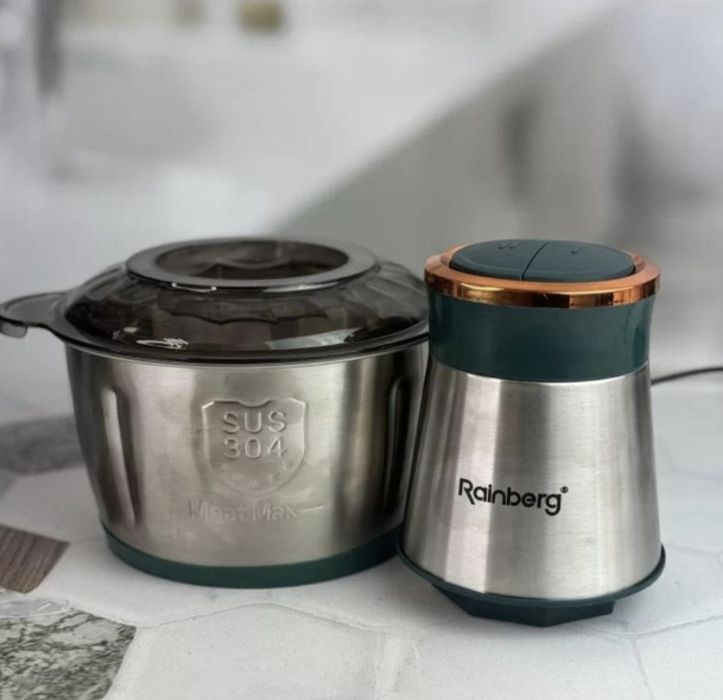 Потужний подрібнювач 1300 Вт! Електричний подрібнювач RB-2202 Кухонний