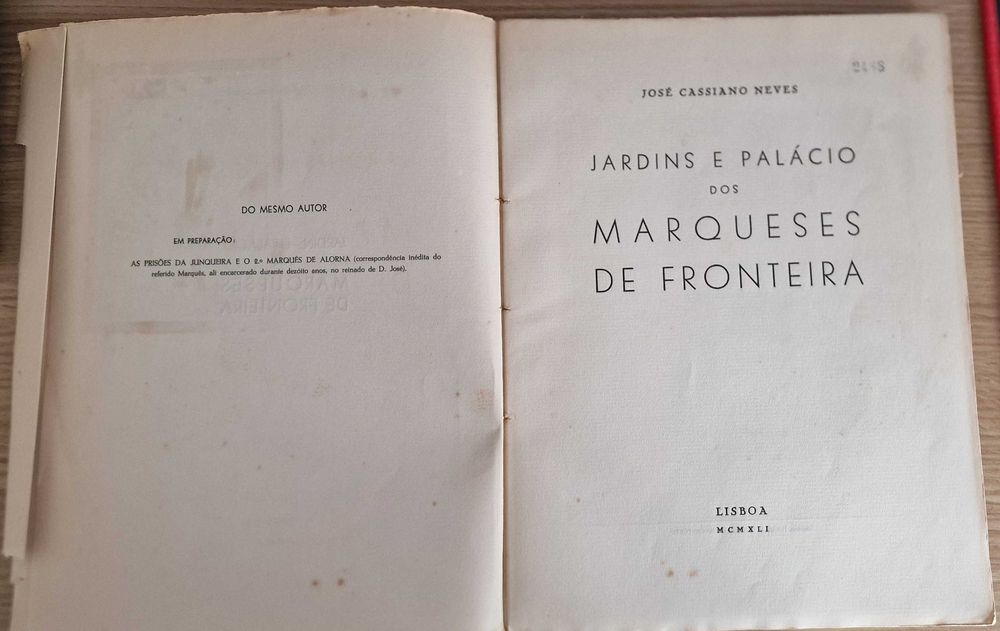Jardins e Palácio dos Marqueses de Fronteira-José Cassiano Neves |1941