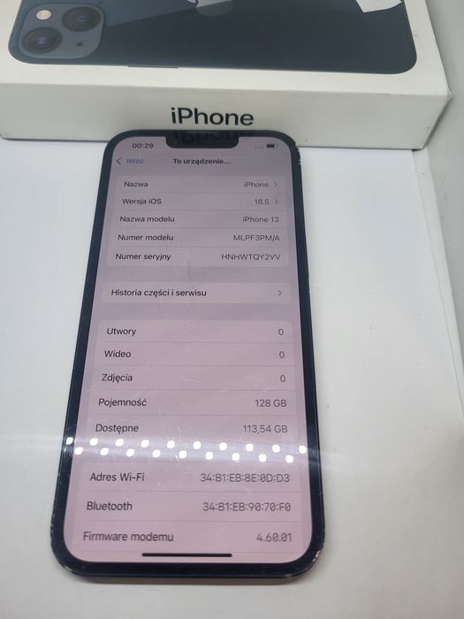 iPhoen 13 midnight 128gb + pud 78% Komis madej gorlice