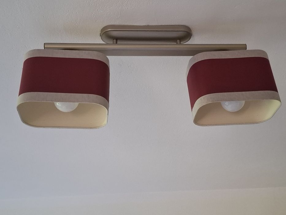 Żyrandol bordo-szary