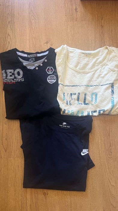 Pack 3 T-Shirts Tamanho L – Nike, Norway Geographical e In Extenso