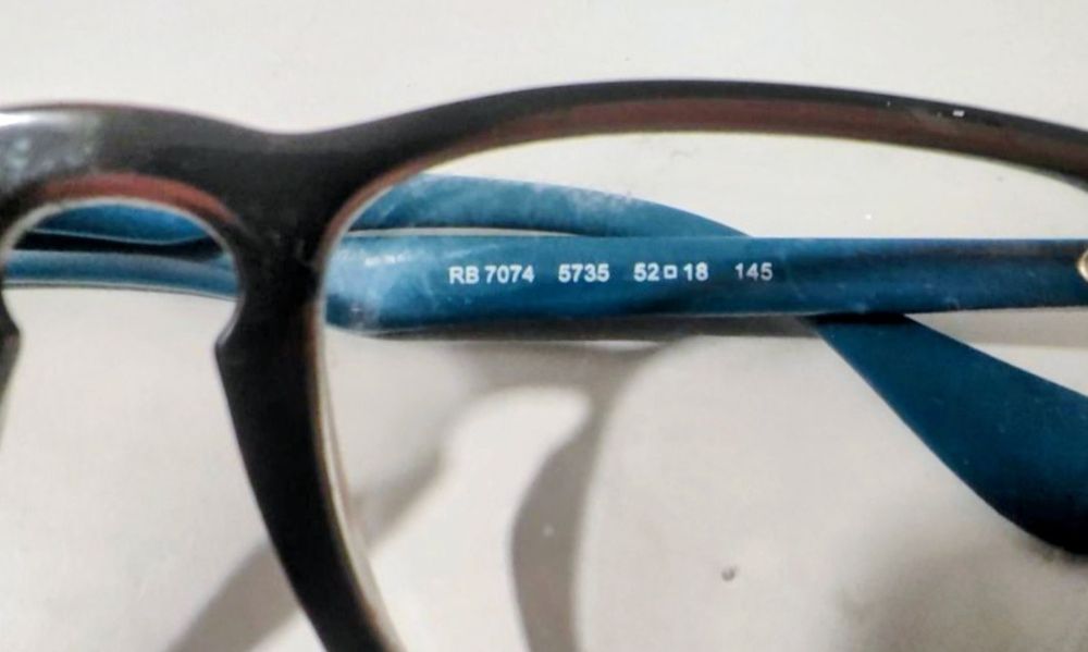 Ładne oprawki Ray Ban niebiesko-brazowe