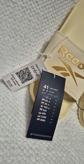 Reebok klapki 41 nowe oryginalne. Metki folia .