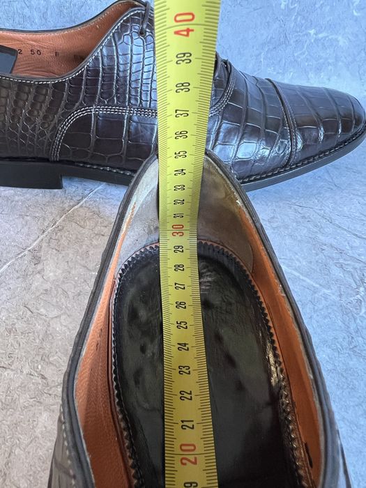 Santoni туфли мужские кожа крокодила 42.5