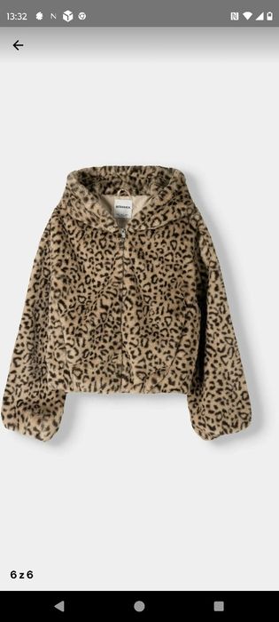 Bershka kurtka futerko panterka XS nowa