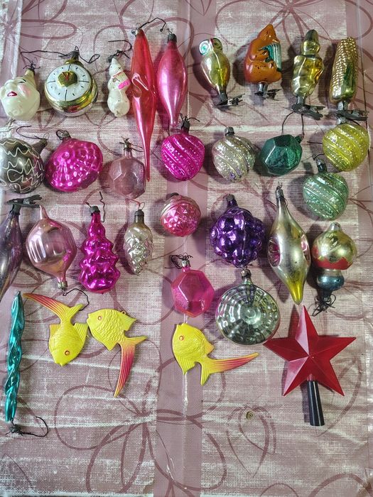 Елочние игрушки б/у 60_70 годов.