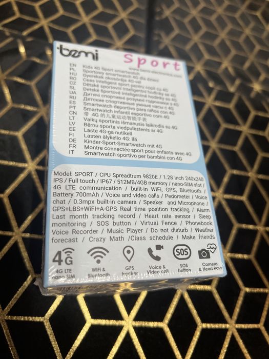 Zegarek bemi gps Smart 4K dla dzieci sportowy smartwatth Niebieski
