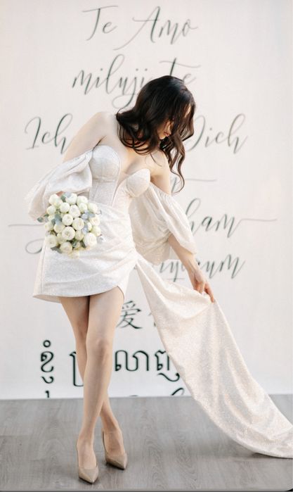 Весільна коротка сукня, на розпис, на фотосесію. Підійде на випускний