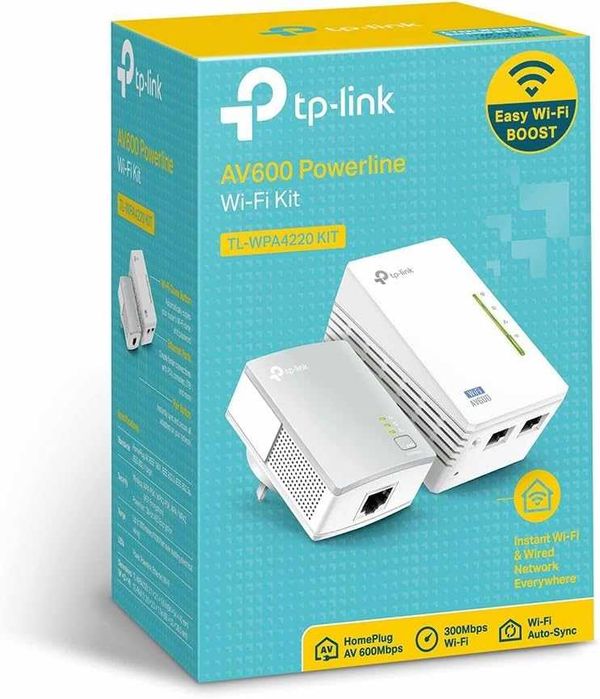 TP-Link TL-WPA4220 Kit - adaptador Powerline AV600, kit PLC WiFi 300 Mbps
