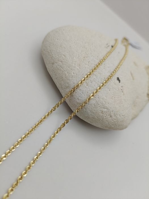 Złoty Łańcuszek Kordel 50cm Pr.585 Nowy Zapraszamy