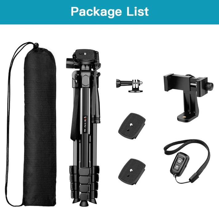 Tripod VICTIV P50 Aluminiowy Statyw do telefonu, aparatu, 172 cm