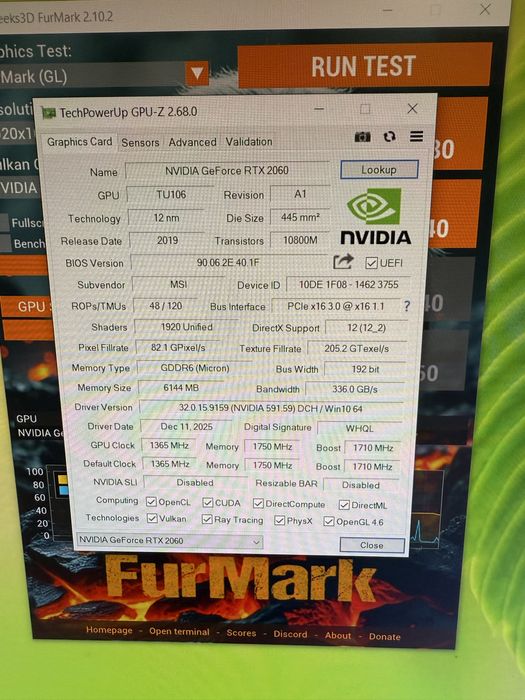 Відеокарта MSI GeForce RTX 2060 Ventus 6G OC GDDR6
