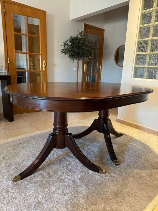 Mesa extensivel de madeira estilo Inglês