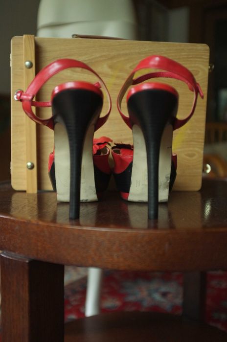 szpilki sandały na platformie Bronx platforma bardzo wysoki obcas