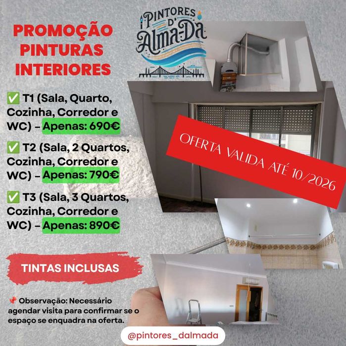 Pinturas e Reparações Profissionais de Interiores e exteriores
