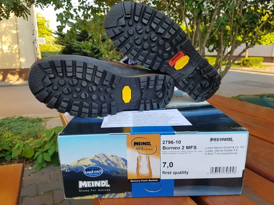 Nowe Meindl Borneo 2 MFS, rozm. 41,5 (UK 7,5).