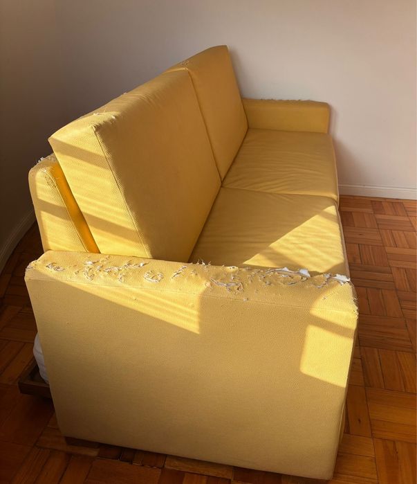 Sofà cama amarelo