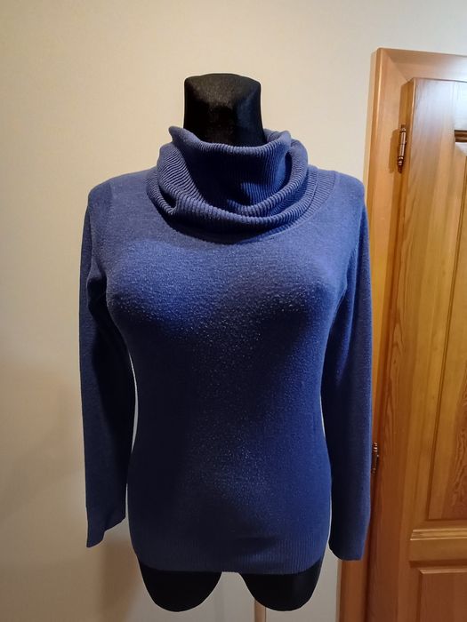 cienki golf/ ciepły sweter z szerokim golfem, rozm. 40/42, stan bdb