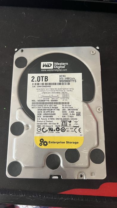 HD (Disco Rígido) Interno 2TB WD2003FYYS