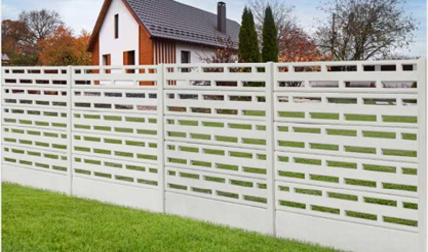 Ogrodzenie betonowe, płot betonowy dwustronny – Ażur