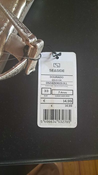 sandalias n:33 novas , para menina