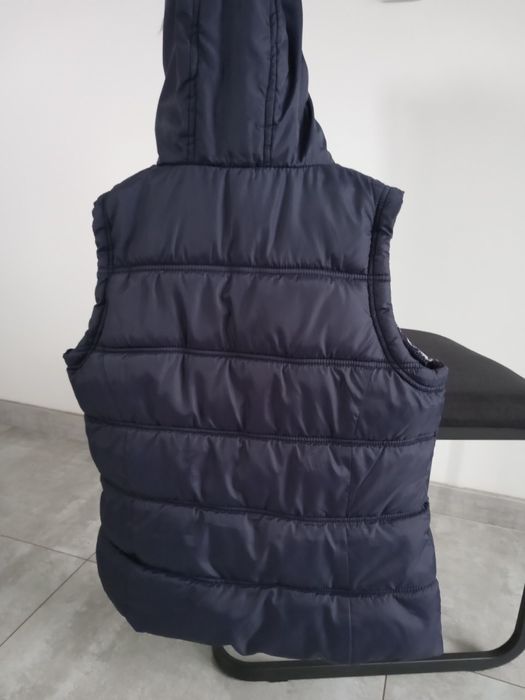 Granatowa kamizelka ocieplana XL