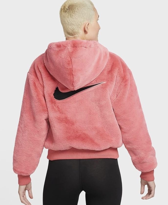 Nike womans faux fur jacket pink 2 500 Olx