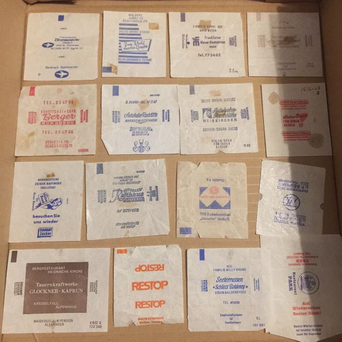 Lote de cerca 100 pacotes açúcar (wraps) Alemanha antigos
