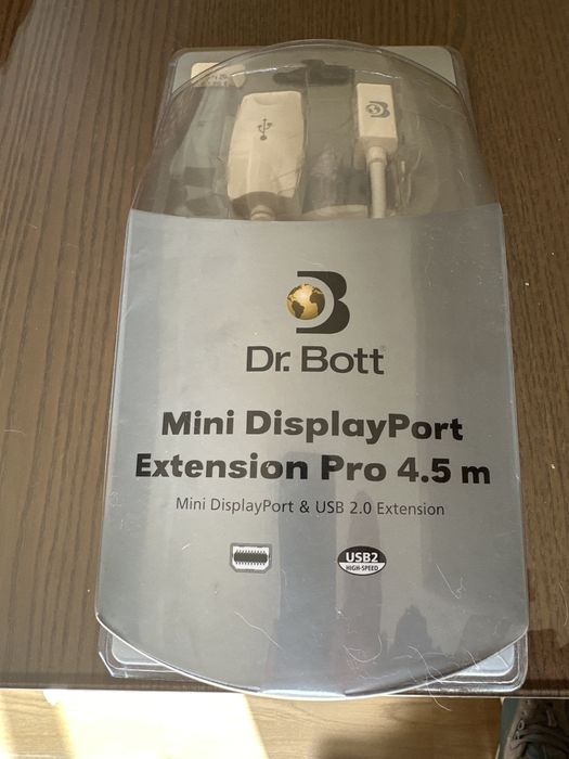 Extensão Mini DisplayPort + USB 2.0 Dr. Bott (4.5m) - NOVO/SELADO