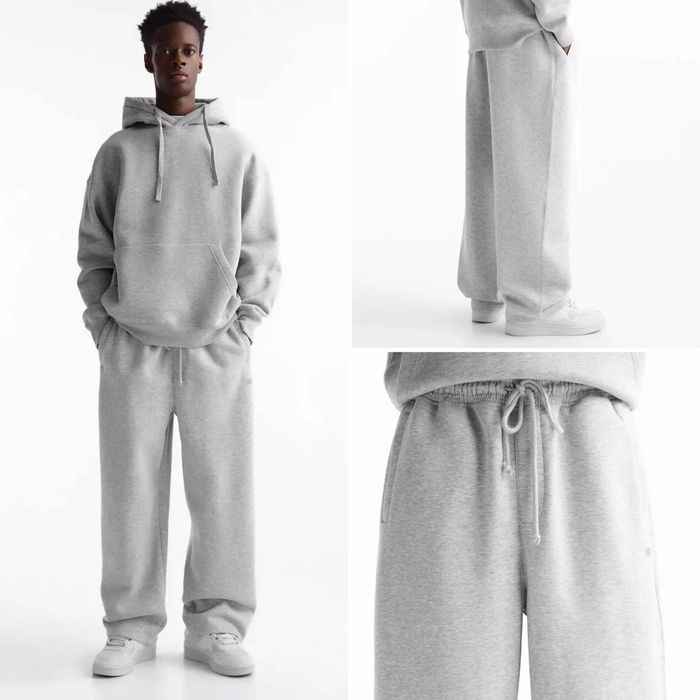 Широкі Штани PULL&BEAR Baggy Fit Чоловічі Чорні Спортивні Брюки Широкие Мужские Черные Штаны Джогери