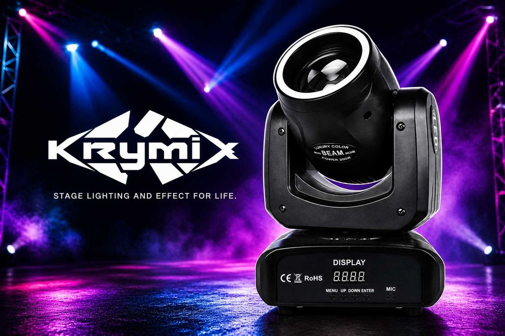 Ruchoma głowa KRYMIX LED 200W LED MINI SPOT BEAM DJ Zespół Event Stage