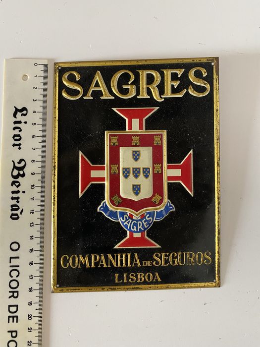 Chapa antiga seguros Sagres