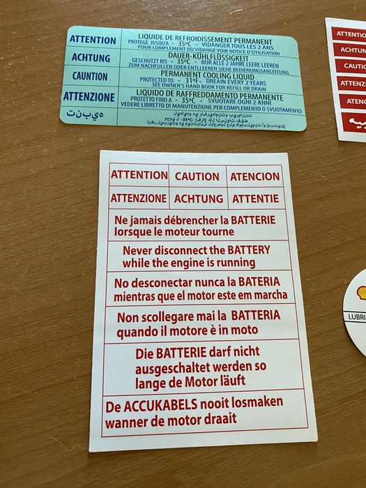 Autocolantes do Cofre do motor Peugeot 106 Xsi e Rallye