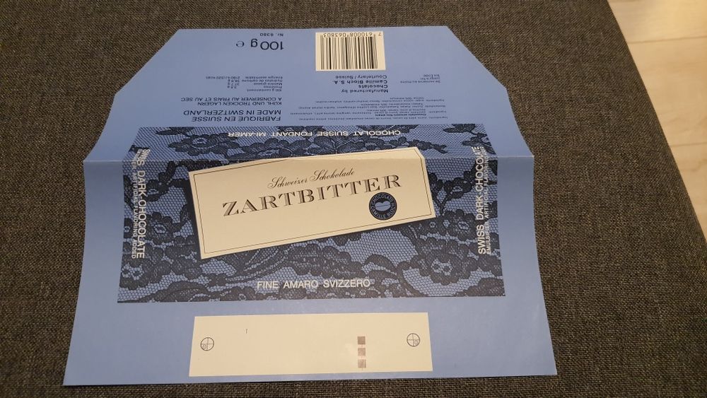 Opakowania po czekoladach 8 sztuk Nowe Szwajcaria