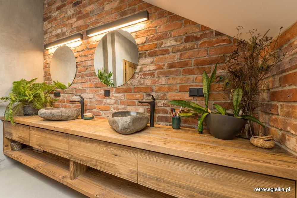 Szafka łazienkowa podwieszana, stare drewno, SZA_Ł/55