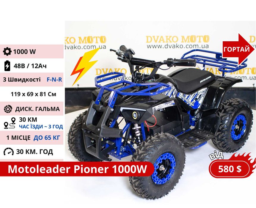 Квадроциклы Подростковые 110 125 150 cc 1000w 1500w - Forte Hunter 22