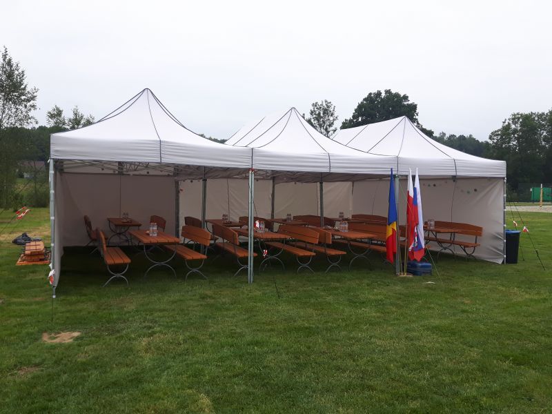 namiot 3x6 z 3 bokami nowy  ALU-MIX sprzedam